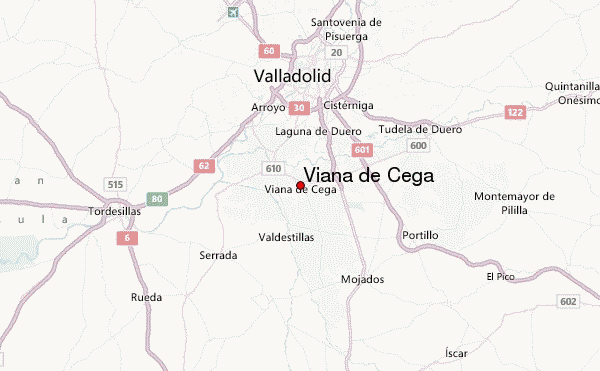 Mapa Valladolid/Viana de Cega